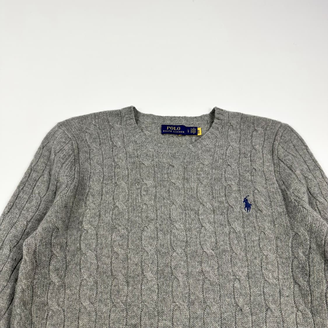 폴로 랄프로렌 클래식 캐시미어 케이블 니트 그레이 여성L 상품이미지2