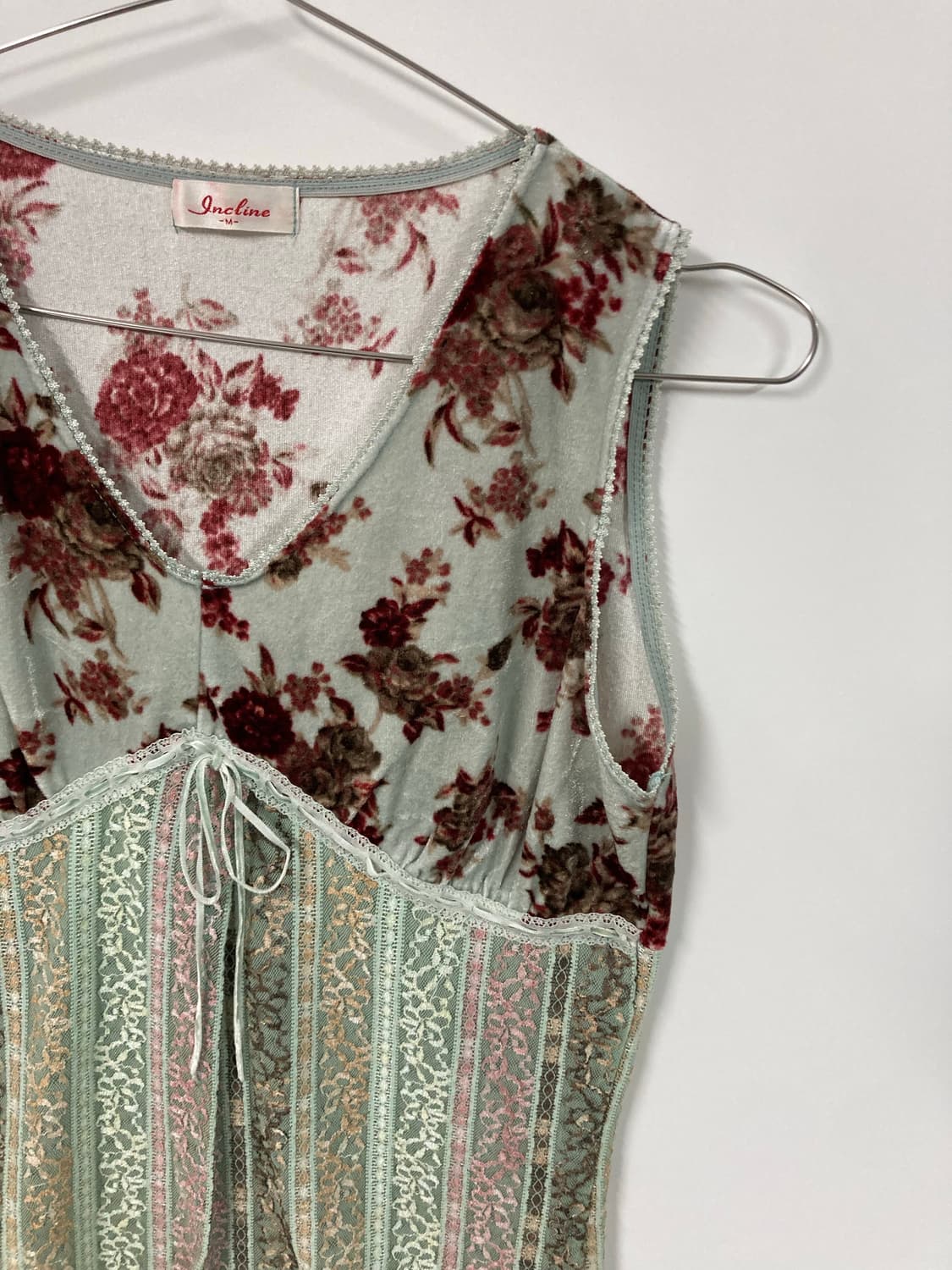 빈티지 벨벳 레이스 슬리브리스 나시 상품이미지3