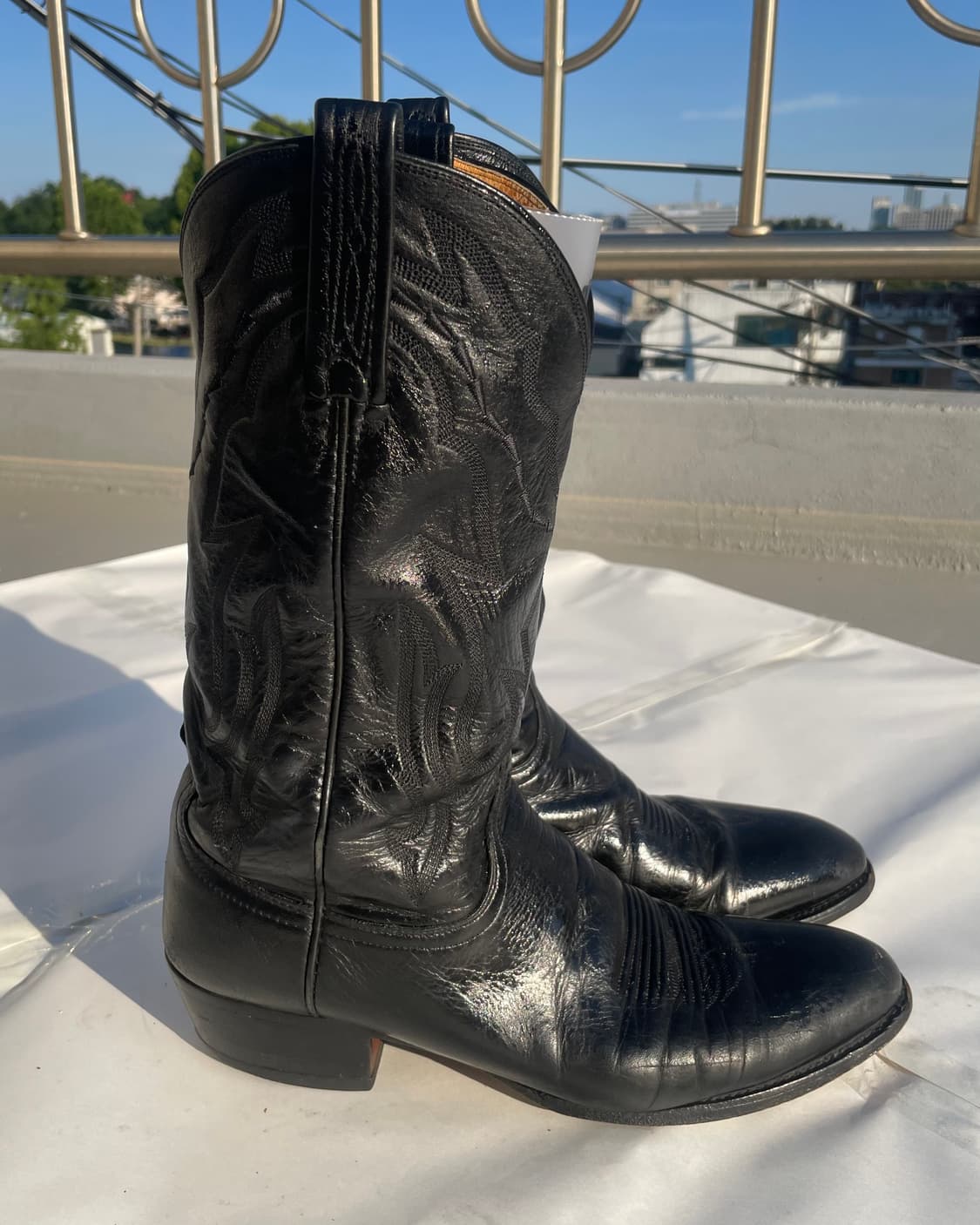 Lucchese 2000 CowBoy Boots Black 10.5D 상품이미지5