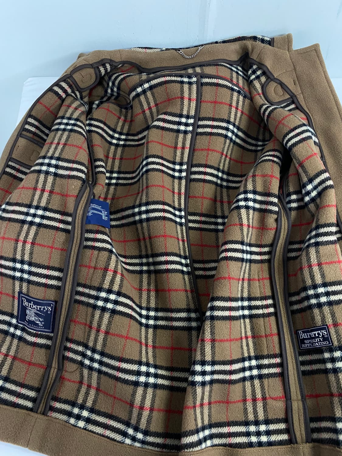 버버리 카멜 후드 울 더플 코트 os 상품이미지3