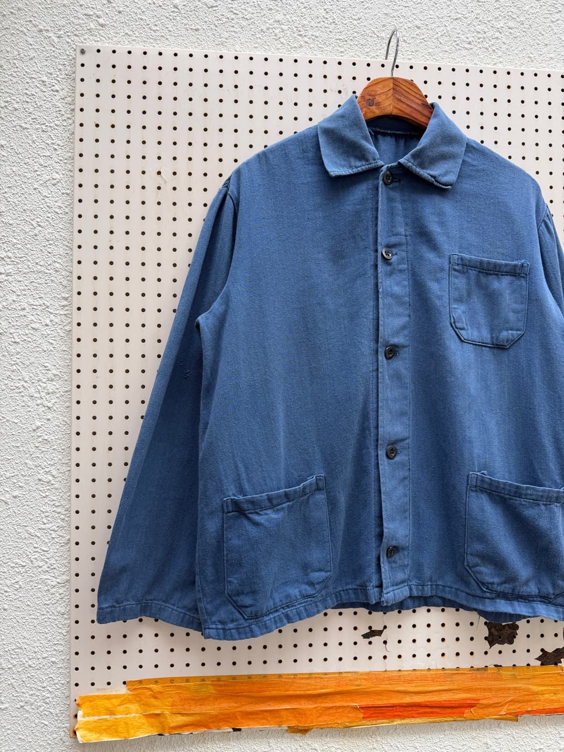 1970s FADED LIGHT GREY BLUE 빈티지 프렌치워크자켓 상품이미지3