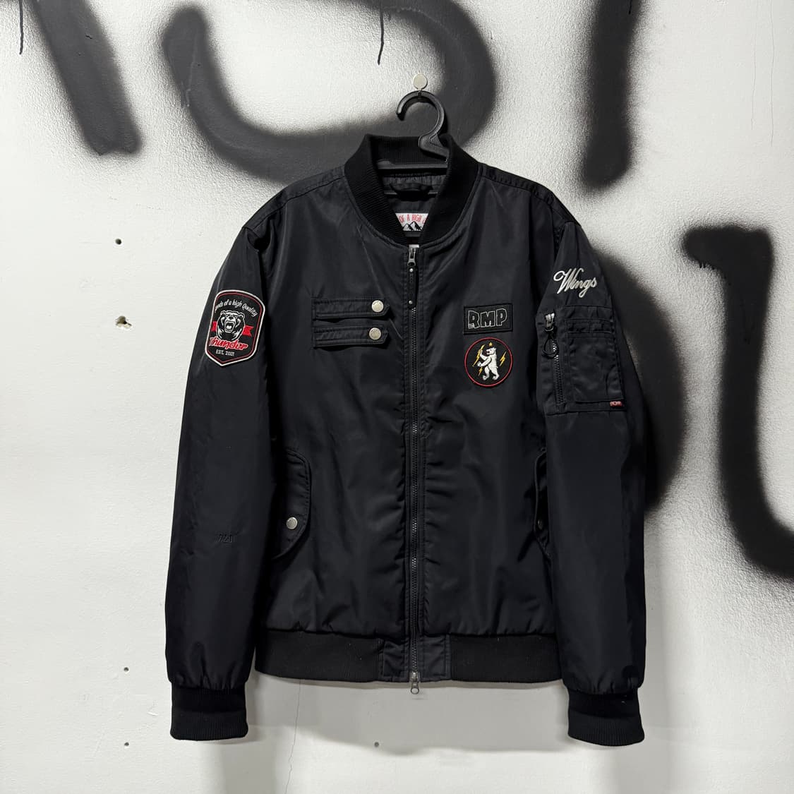 VTG 빈티지 멀티 패치 , 프린팅 봄버 자켓 상품이미지1