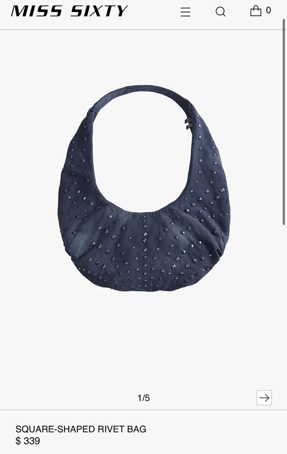 모와로라 x 미스식스티 SQUARE-SHAPED RIVET BAG 상품이미지2