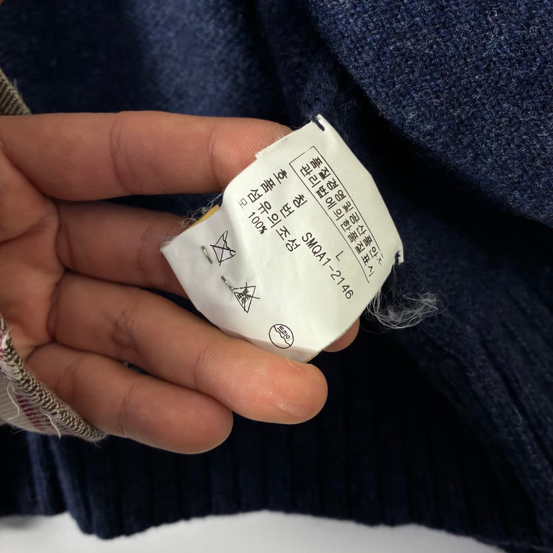 Polo  폴로 랄프로렌 2-way 네이비 램스울 니트 집업  상품이미지6