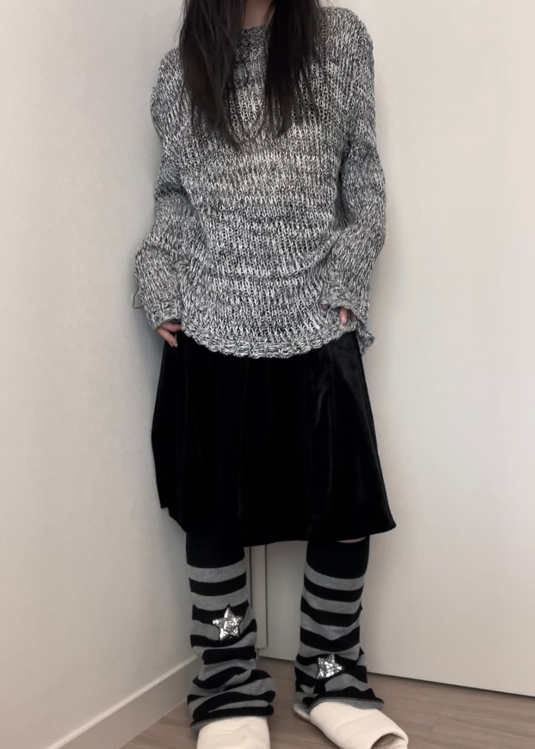 spangle star stripe leg warmer 상품이미지4
