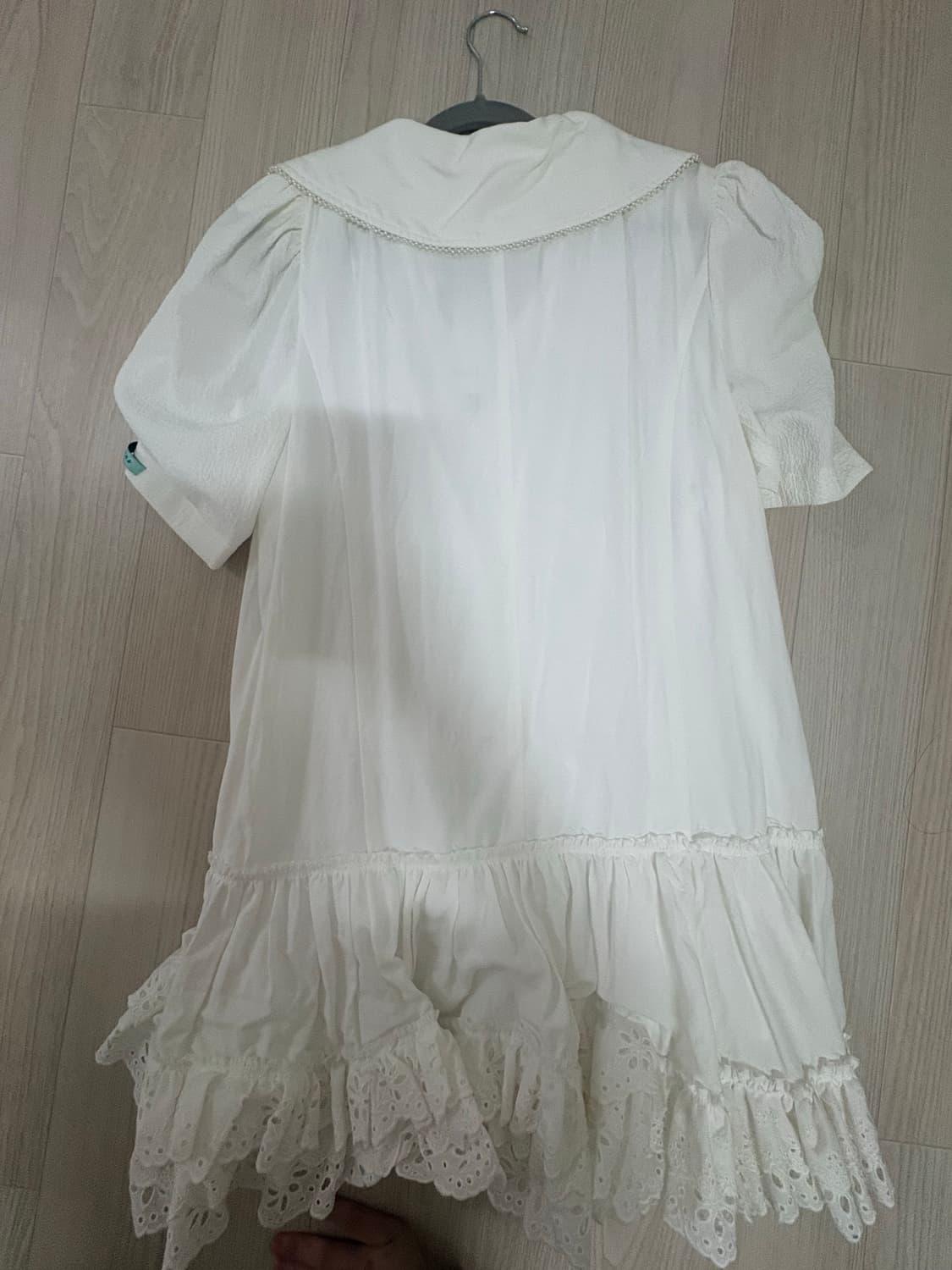 (새상품) 인스턴트펑크 세일러 카라 플레어 원피스 - 화이트 상품이미지5