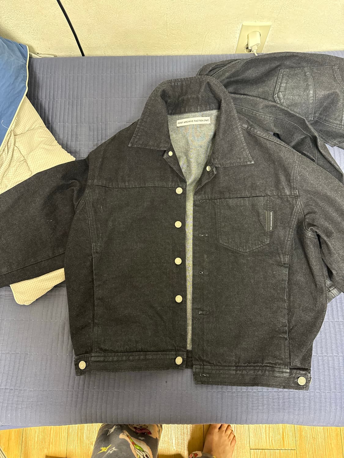 포스트아카이브팩션 데님 인디고 셋업 판매합니다 둘다m사이즈 상품이미지3