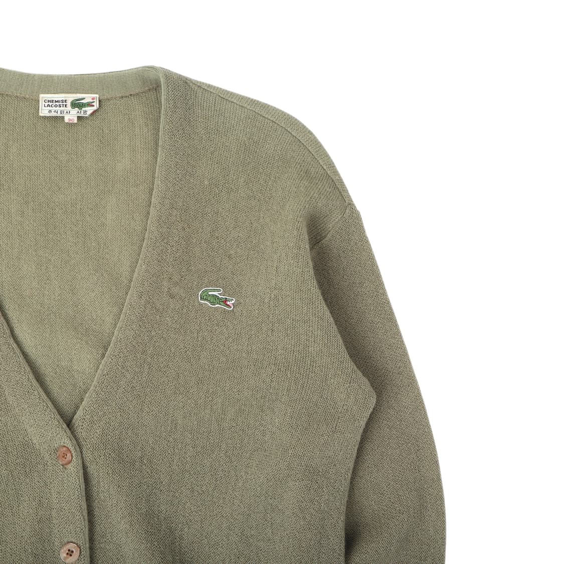 라코스테 카키 울 가디건 상품이미지3