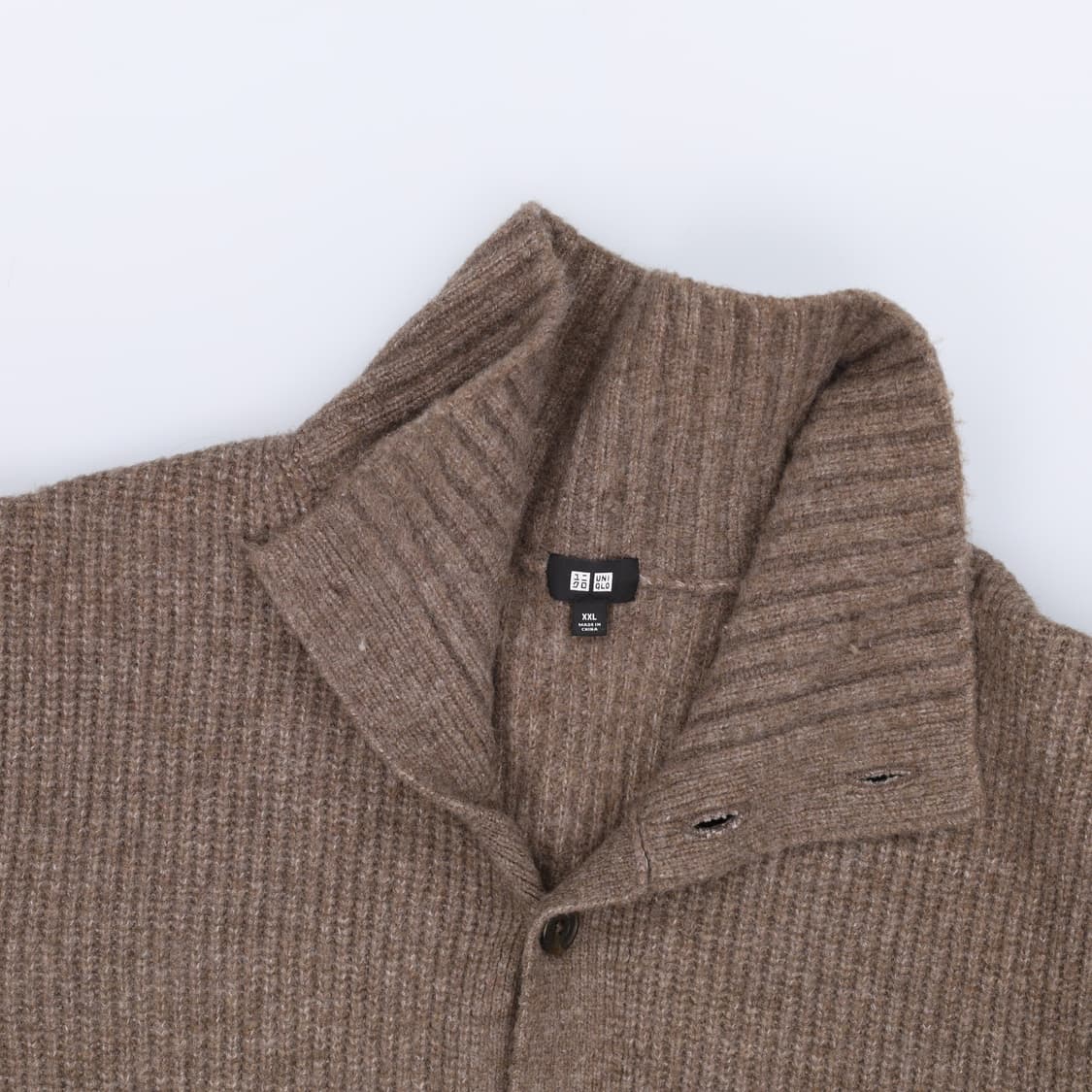 [XXL] 유니클로 울 숄카라 가디건 0107H1 상품이미지3
