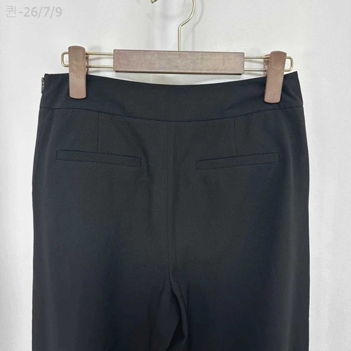 SI 씨 여자 7부 슬랙스 바지 검정 55 상품이미지6