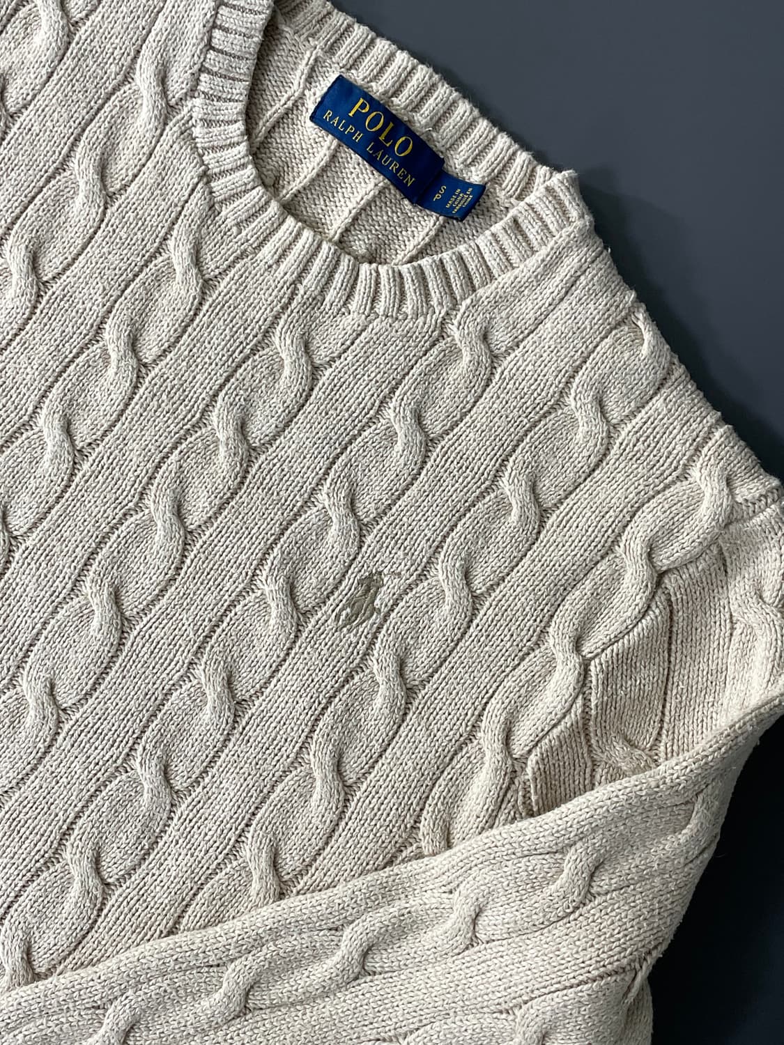 [S] 폴로 랄프로렌 코튼 케이블 꽈배기 니트 상품이미지2