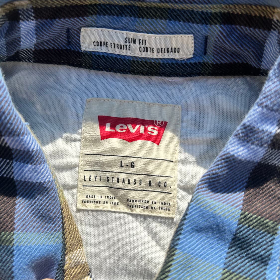 리바이스 웨스턴 화이트 라벨 체크 셔츠 상품이미지4