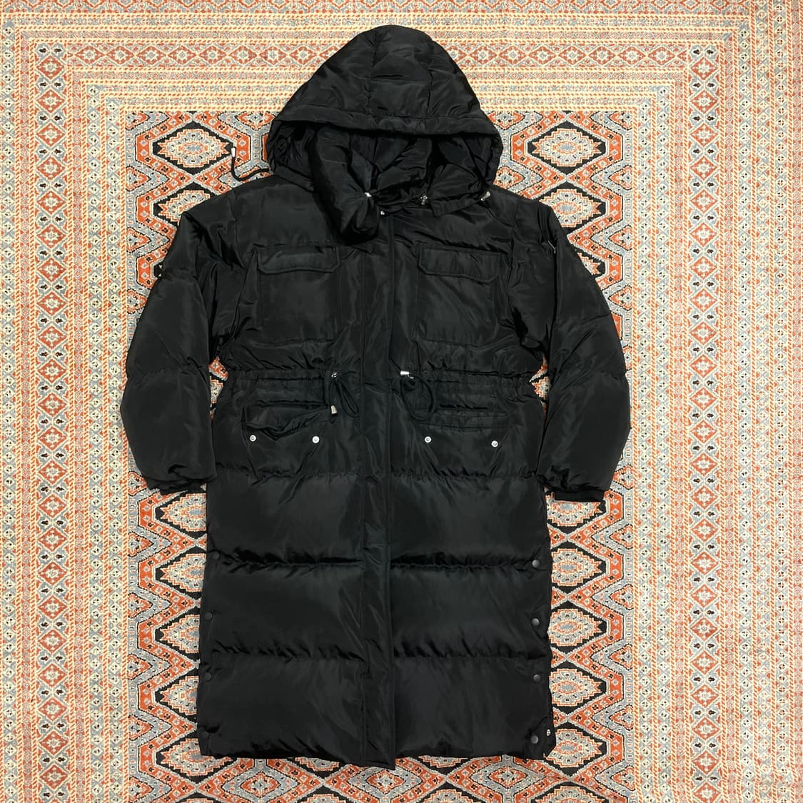 K DABA 블랙 투웨이 구스다운 롱패딩 여성FREE  상품이미지1