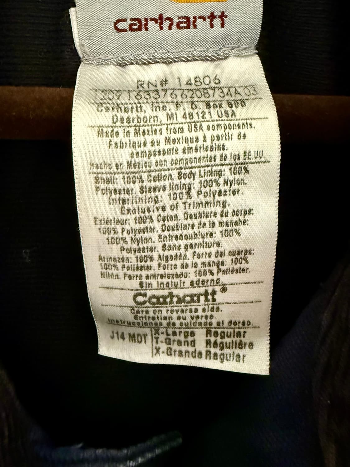 칼하트 산타페 디트로이트 자켓 j14 mdt XL 상품이미지3