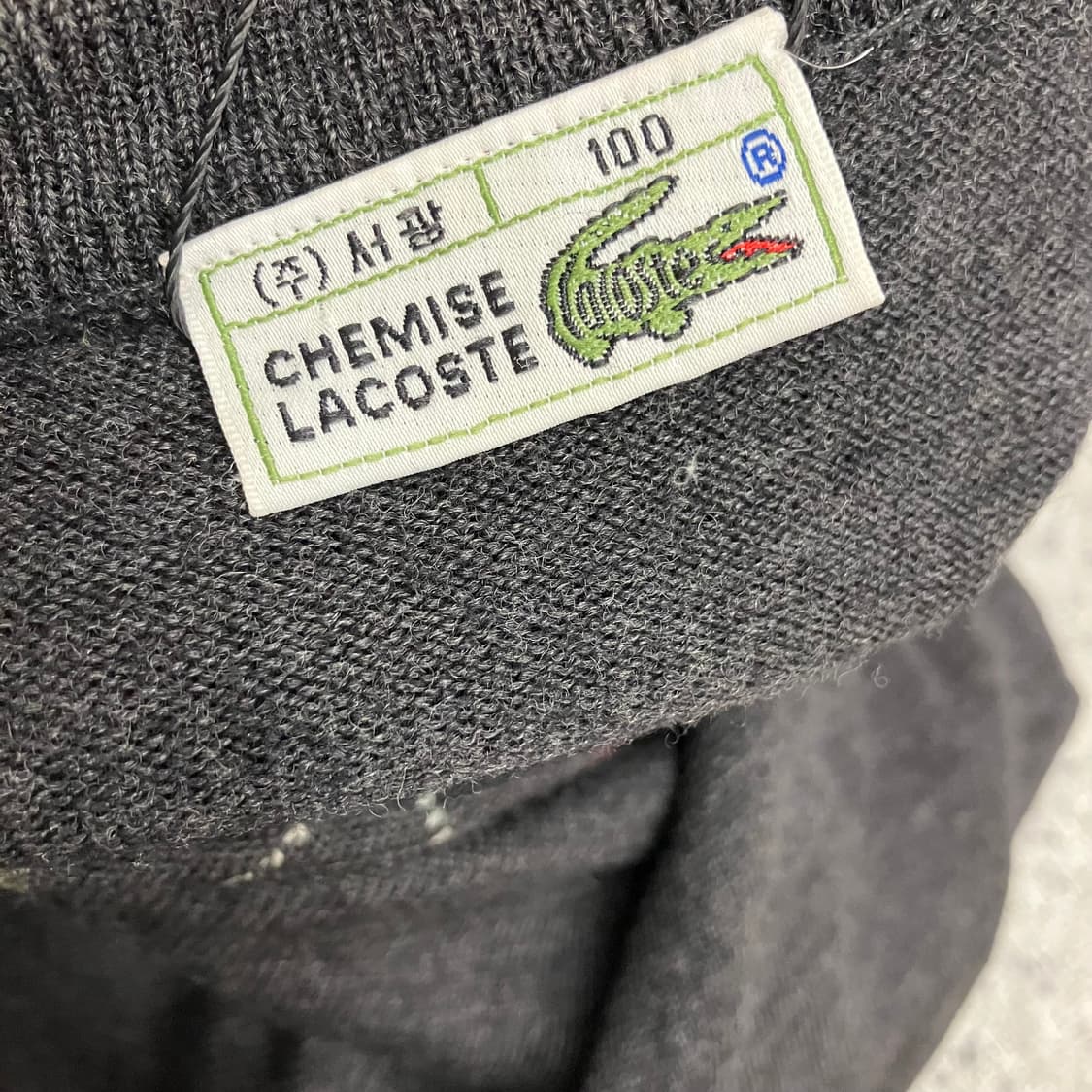 N27 라코스테 아가일 브이넥 니트 상품이미지3