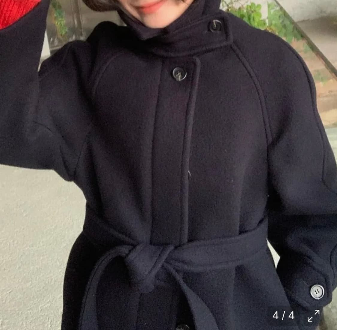 konstruktion 울 부클 발마칸 코트 네이비 상품이미지3