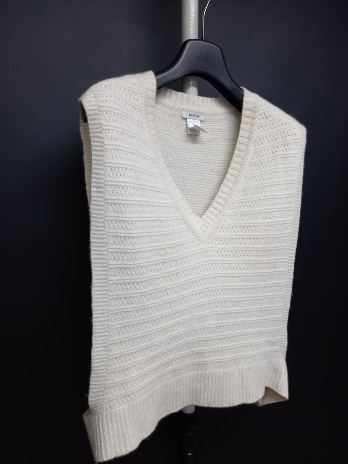 시스템 춘추동 캐시미어블랜 니트 숏 베스트 F 33-66 상품이미지3