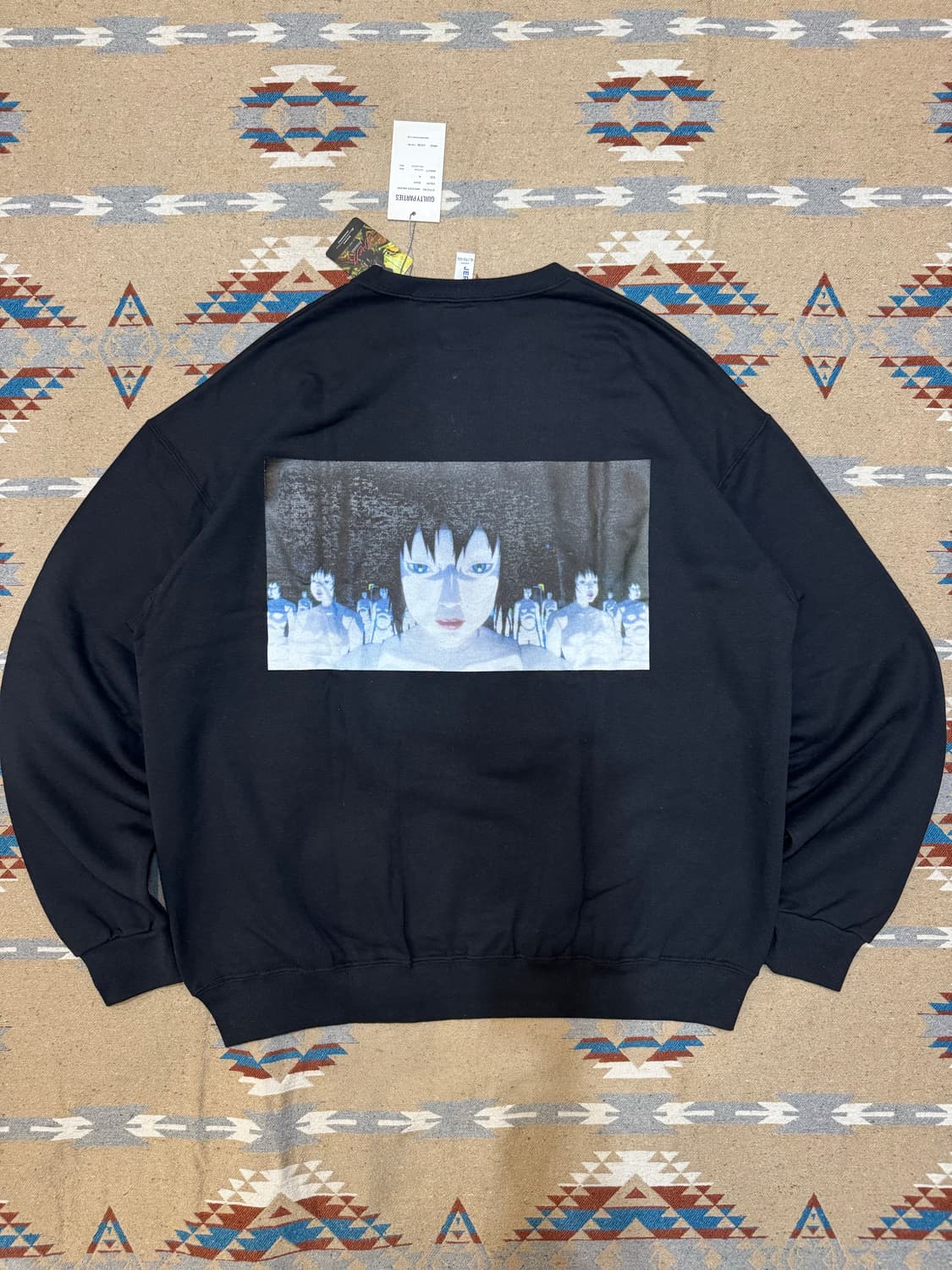 [XL] 와코마리아 x 고스트쉘 맨투맨 블랙  상품이미지5