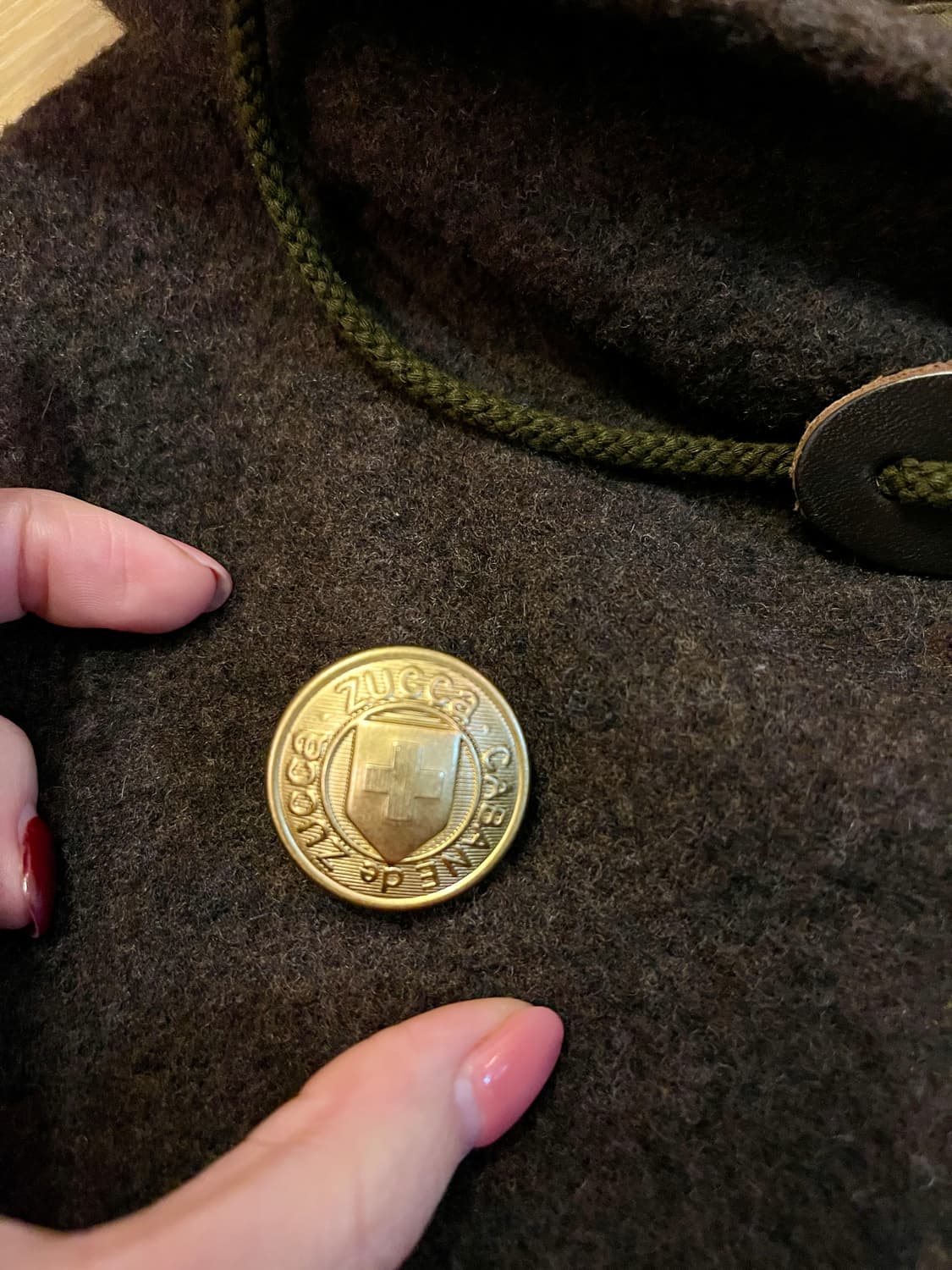 주카ZUCCA울 100% 후드 롱 코트 (M) 상품이미지5