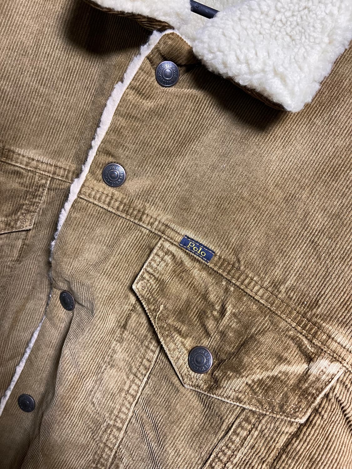 폴로 랄프로렌 코듀로이 플리스 트러커 자켓 (크리스탈 실제 착용 모델) 상품이미지7