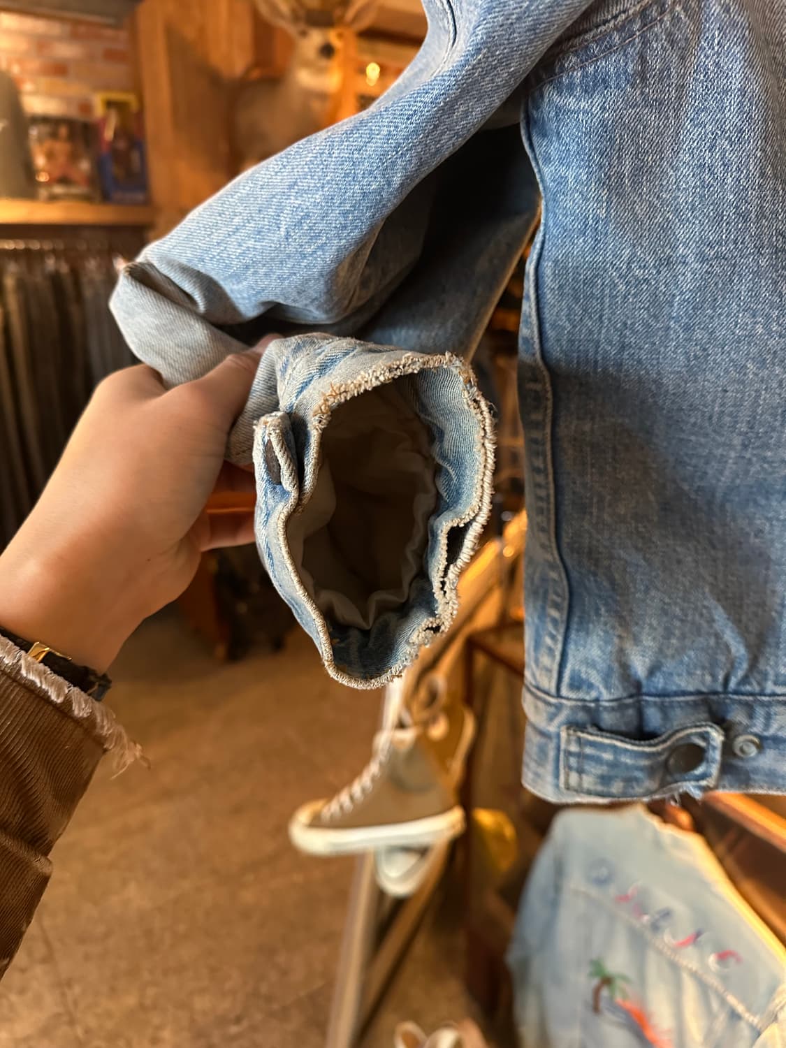 70s USA 빈티지 리바이스 3세대 셰르파 데님 자켓 상품이미지6