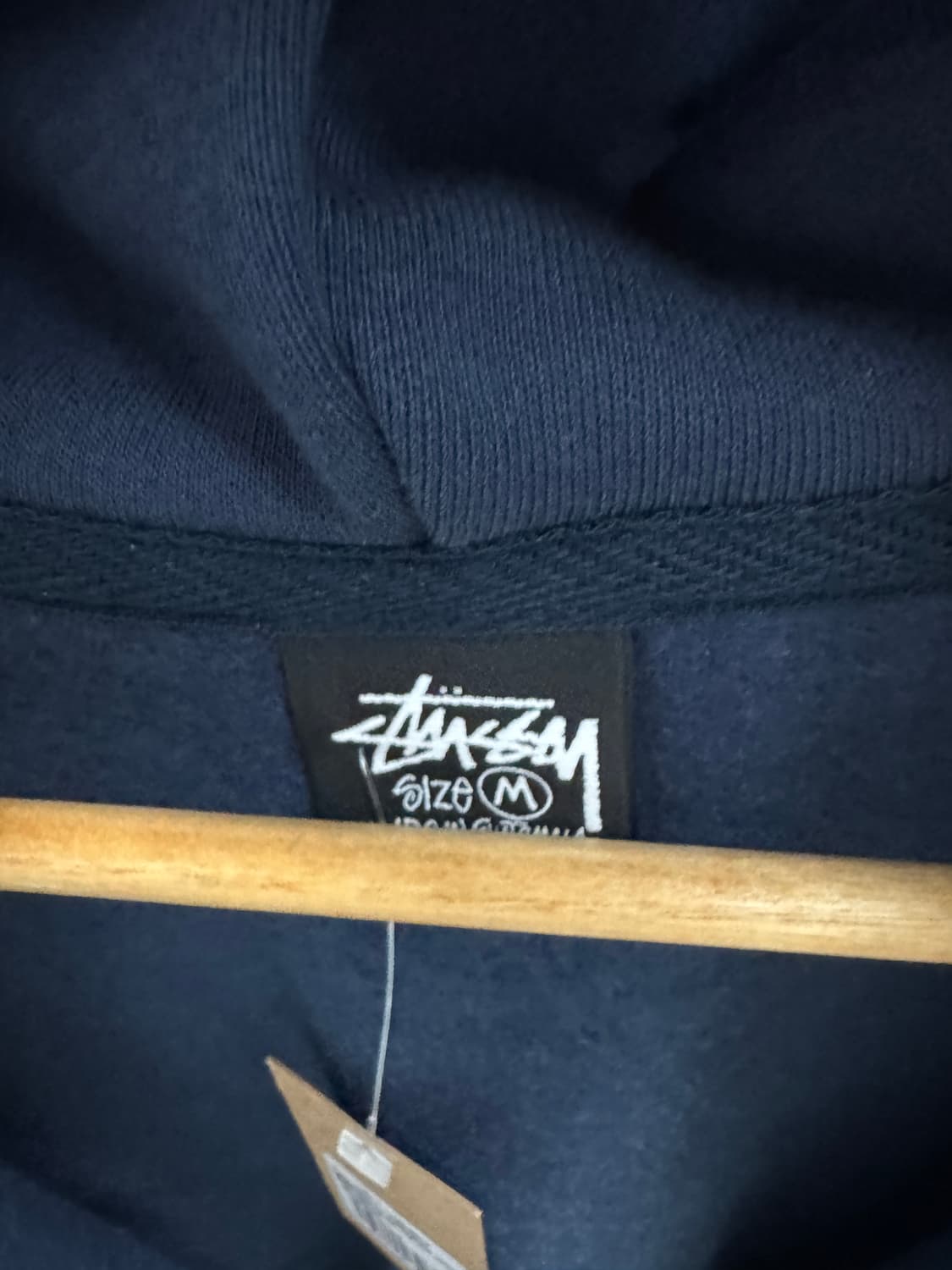 스투시 파리 후드집업 네이비 새상품 미디움 M 상품이미지4