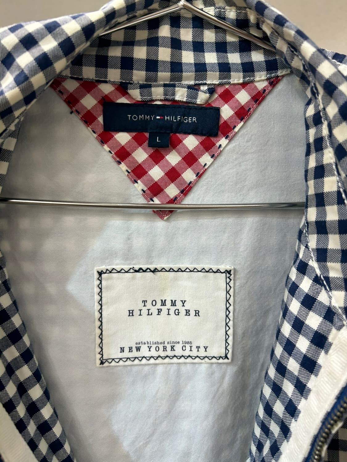 타미힐피거 깅엄체크 자켓 상품이미지4