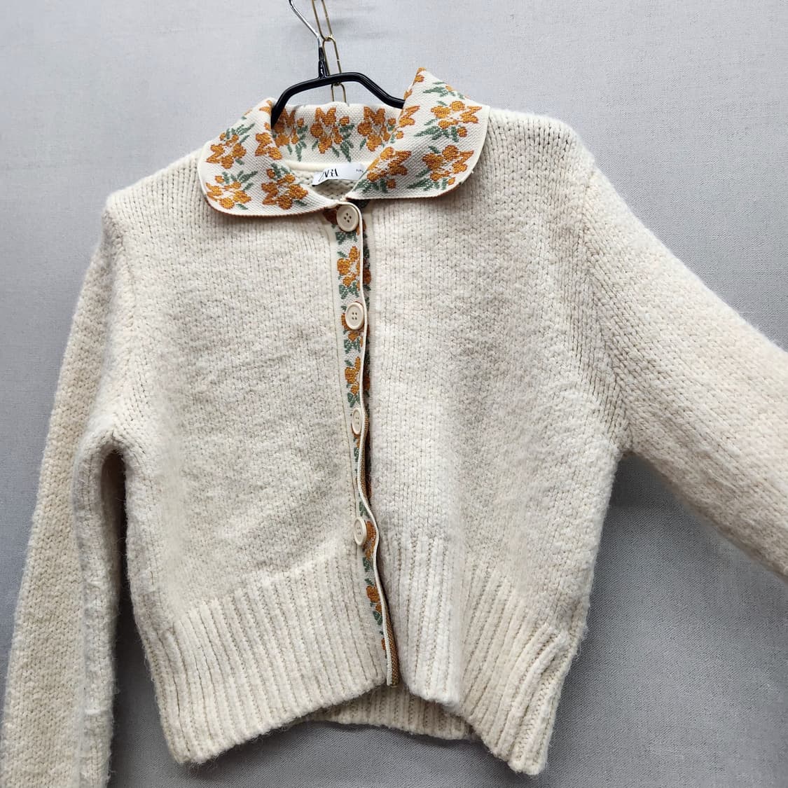 자라 플라워 카라 크롭 가디건 S(M) 상품이미지2