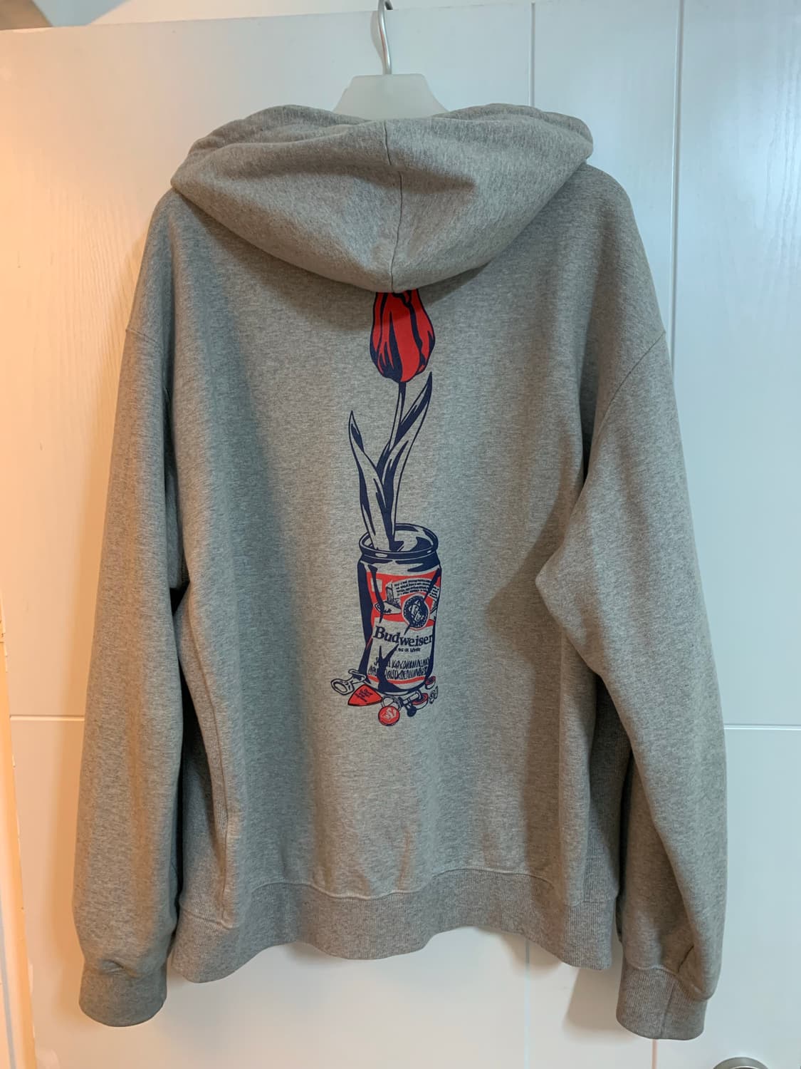 [XL] 베르디 웨이스티드 유스 x 버드와이저 후드 그레이 상품이미지3