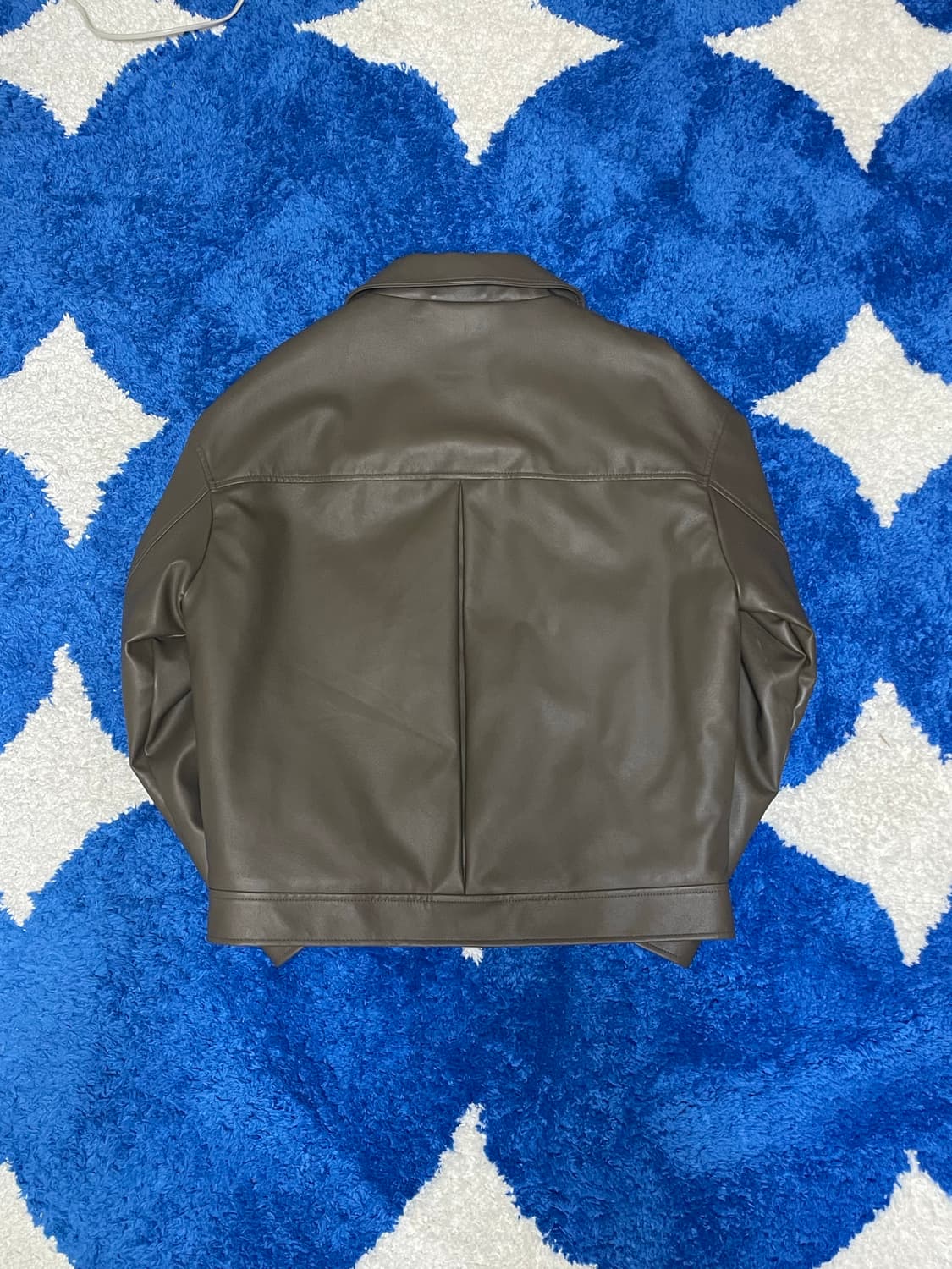 자라 ZARA 카키브라운 레더 자켓 상품이미지4