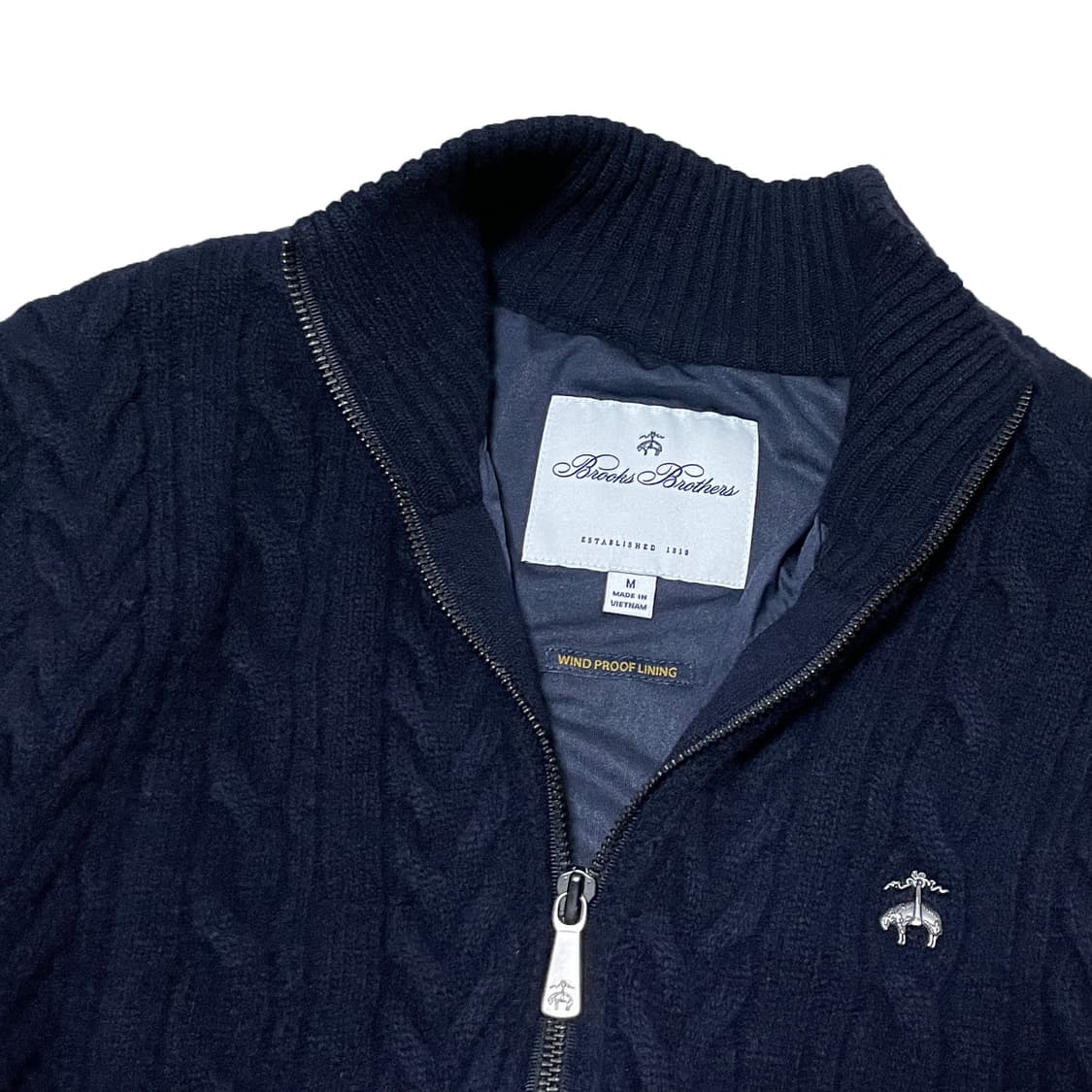 브룩스브라더스 네이비 케이블 니트 집업 상품이미지5