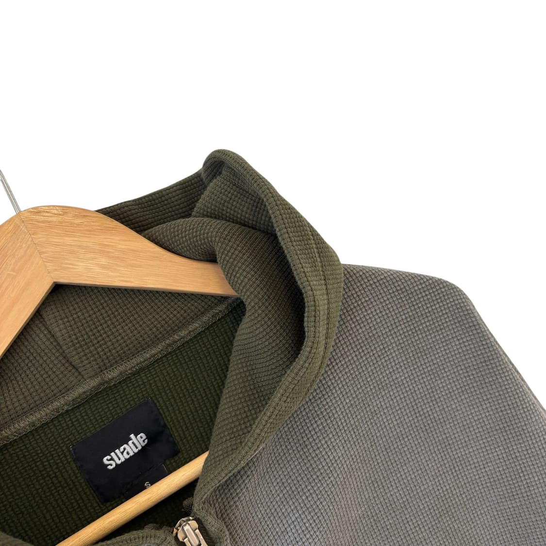 스웨이드 워시드 써멀 후드 집업 상품이미지3