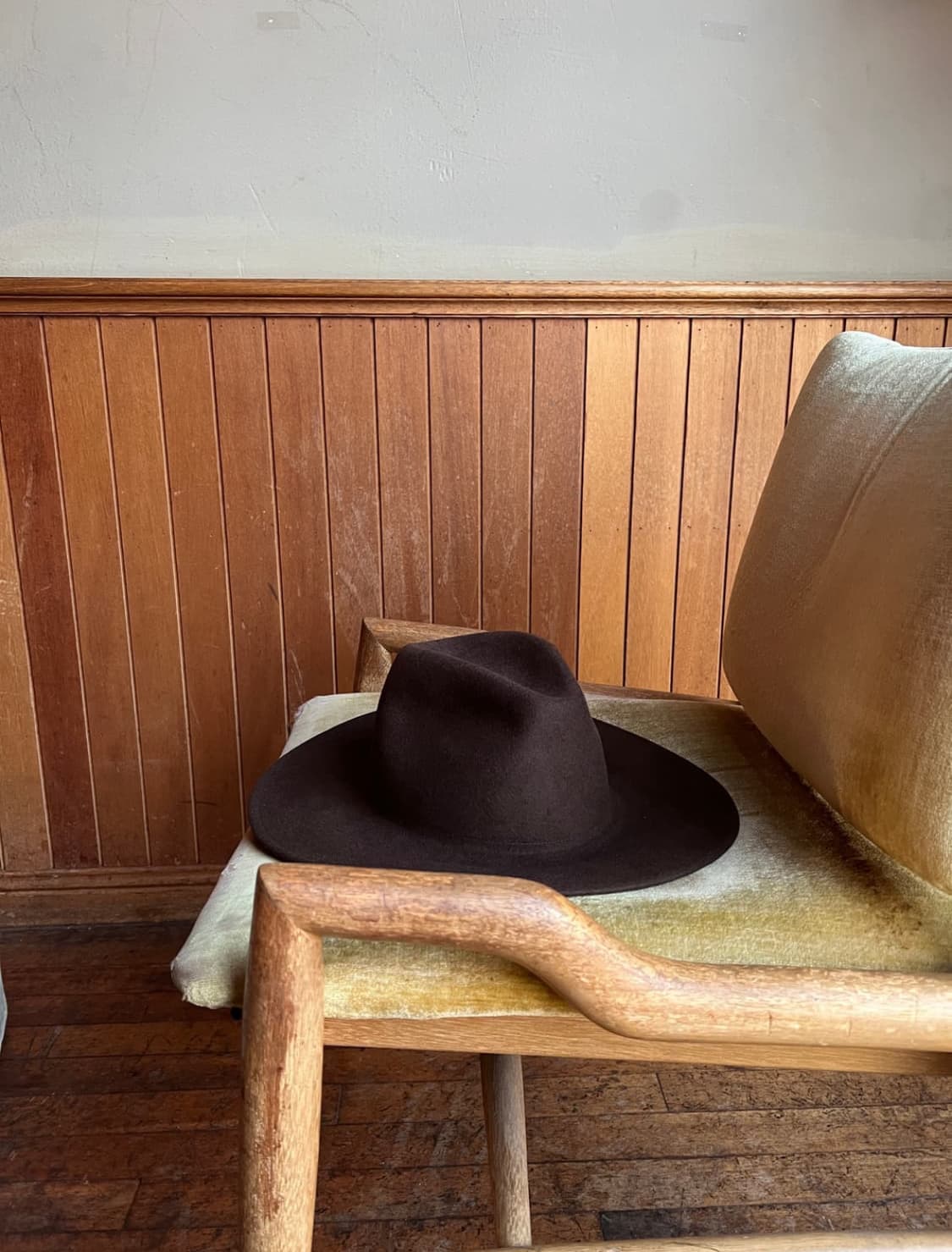 와이드 브라운 페도라 상품이미지1