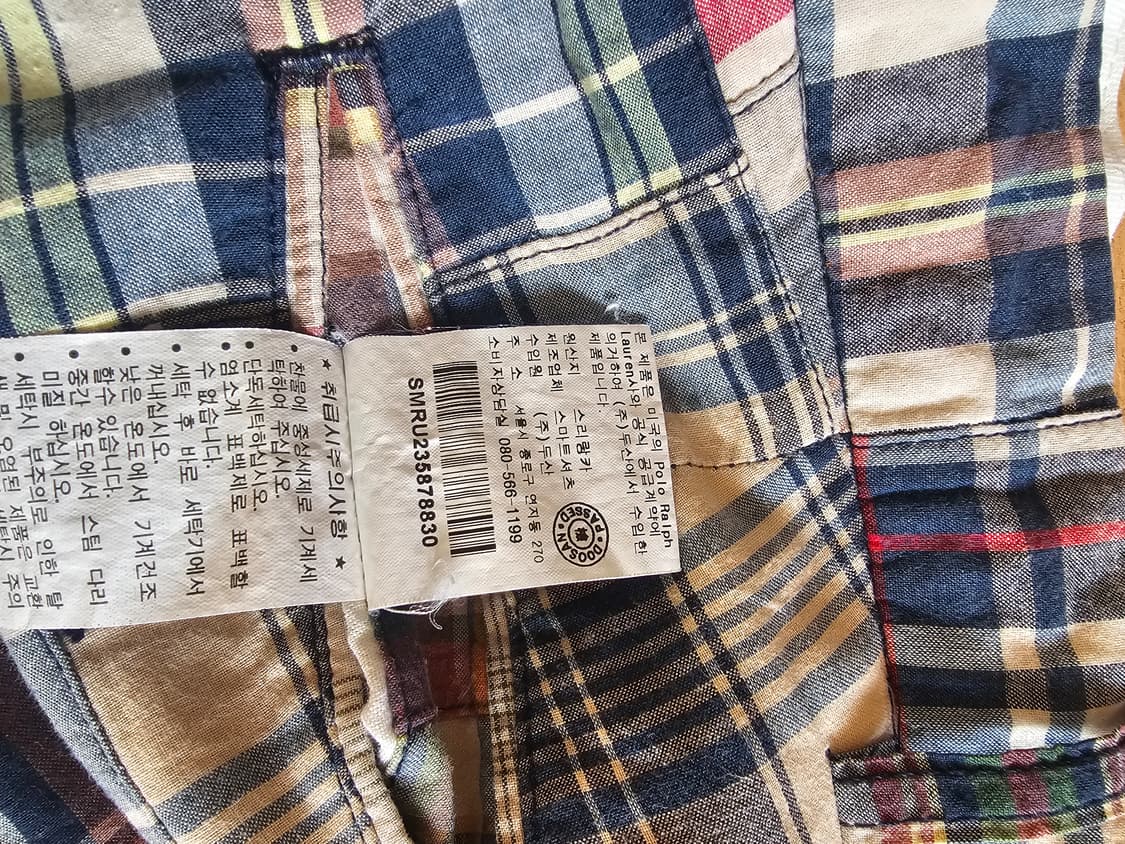 폴로 랄프로렌 패치워크 마드라스 반바지 쇼츠 멀티체크 상품이미지4