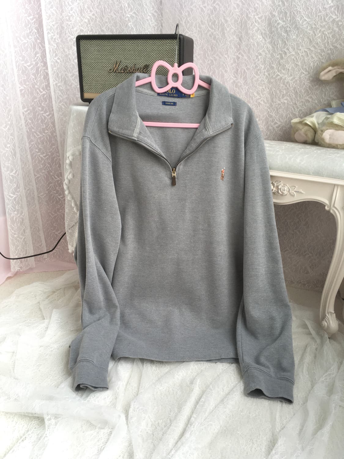 Polo grey half-knit 상품이미지3