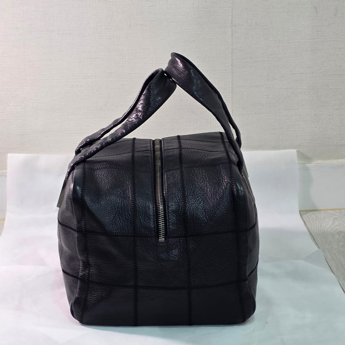 샤넬 은장 캐비어 스킨 cc로고 보스턴 볼링백 상품이미지6