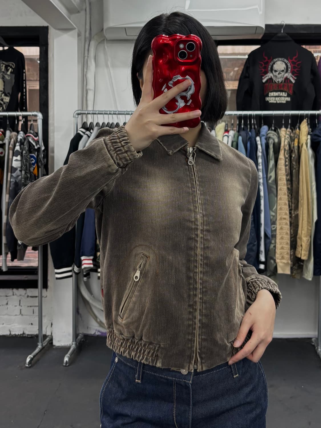 마리떼 프랑소와 저버 90s 브라운 데님 자켓 상품이미지4