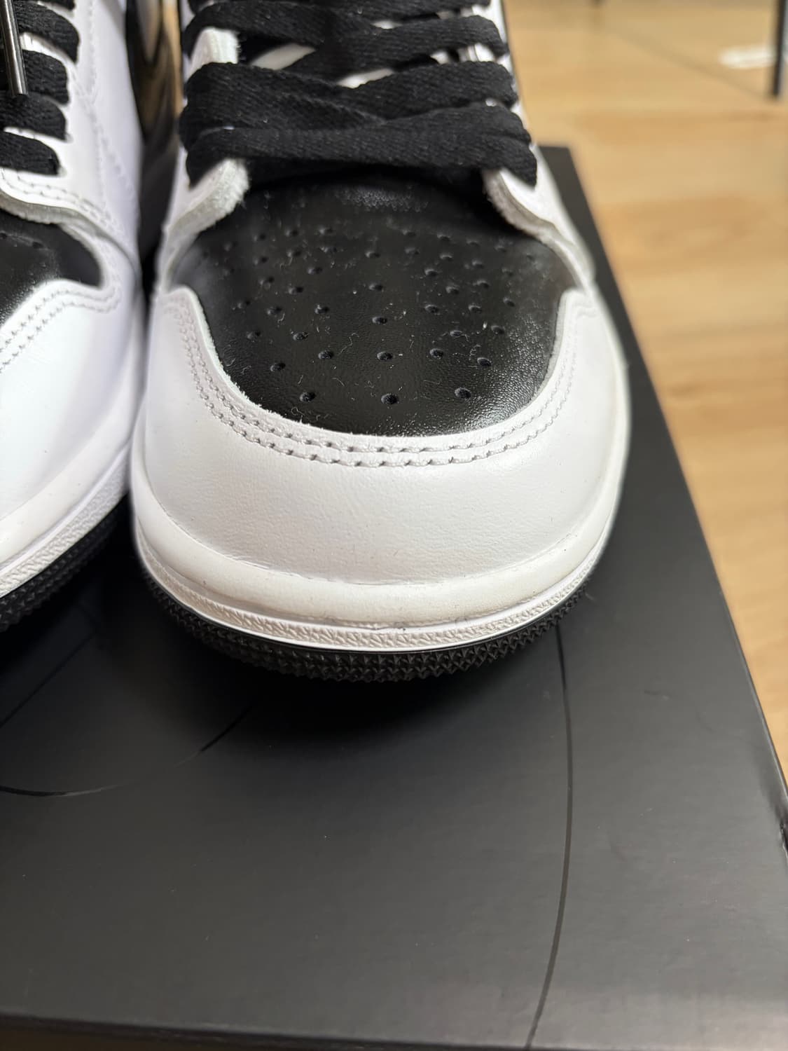 조던 1 x 프라그먼트 x 유니온 LA 하이 OG SP 화이트 블랙 상품이미지3