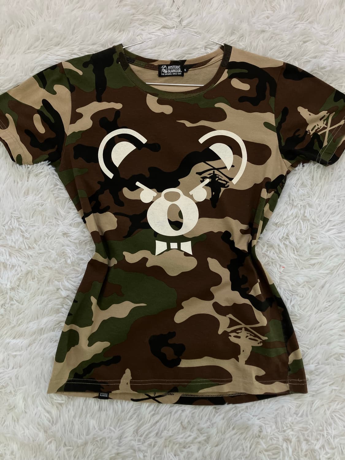 빈티지 히스테릭 글래머 밀리터리 퍽베어 반팔 1048 y2k 스트릿 갸루 상품이미지1