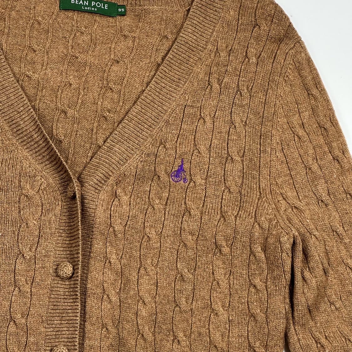 빈폴 레이디스 브라운 니트 가디건 (M 여성추천) 상품이미지3
