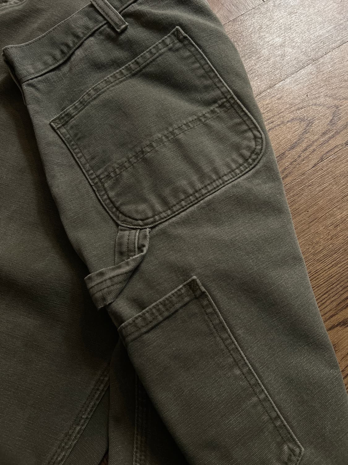 [38]칼하트 USA 빈티지 워싱 모스그린 카펜터 워크 팬츠 M4 상품이미지6