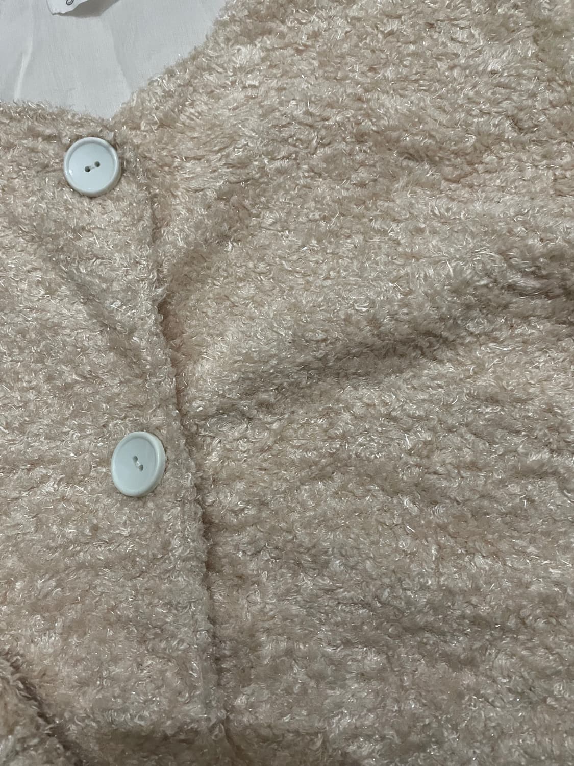 아이보리 부클 가디건 🤍 레이스 밑단 러블리 빈티지 무드 상품이미지2