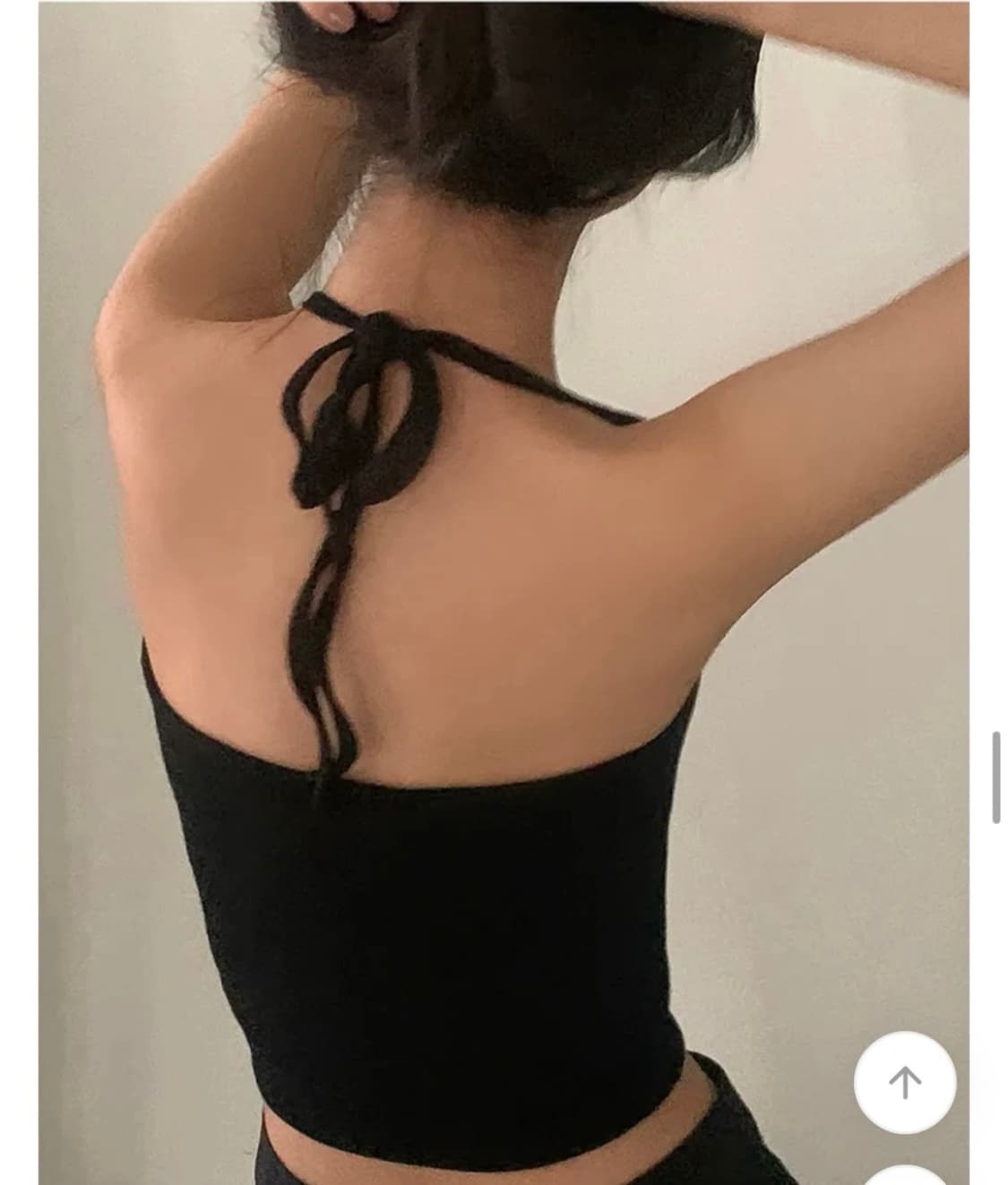 블랙 홀터넥 나시 민소매 상품이미지4