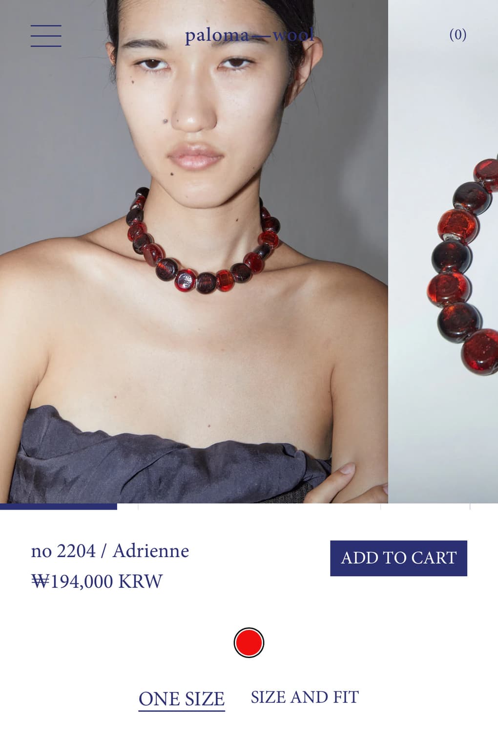 팔로마울 Mabel Necklace/목걸이_레드 상품이미지4