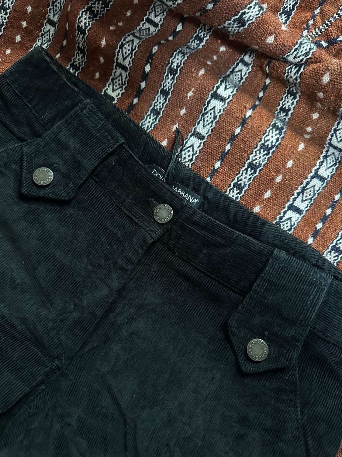 돌체앤가바나 여성 코듀로이 바지 블랙 40 상품이미지1