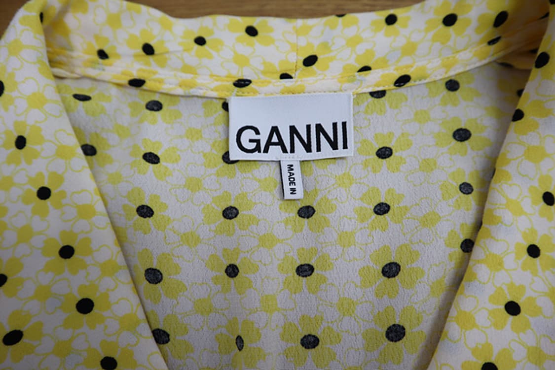 여성 GANNI 가니 롱 랩 원피스 한섬 매장판 홑겹 비침~ 상품이미지7