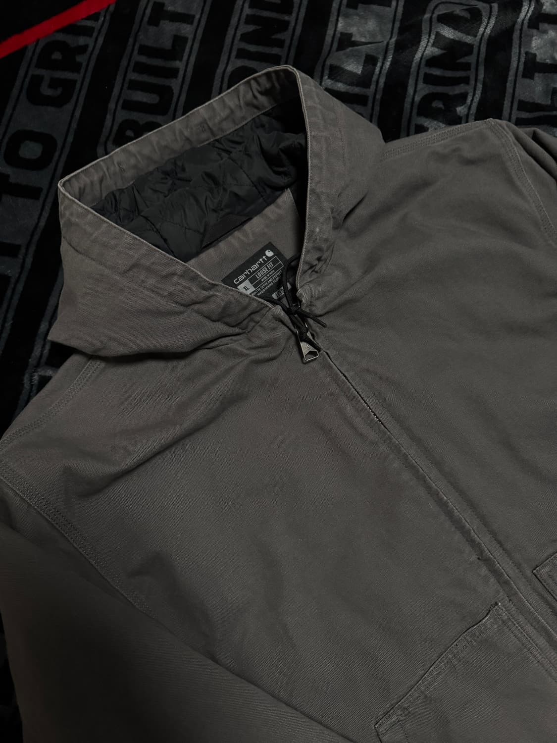 칼하트 루즈핏 워시드 덕 인슐레이트 액티브 자켓 J130 그레이블 상품이미지4