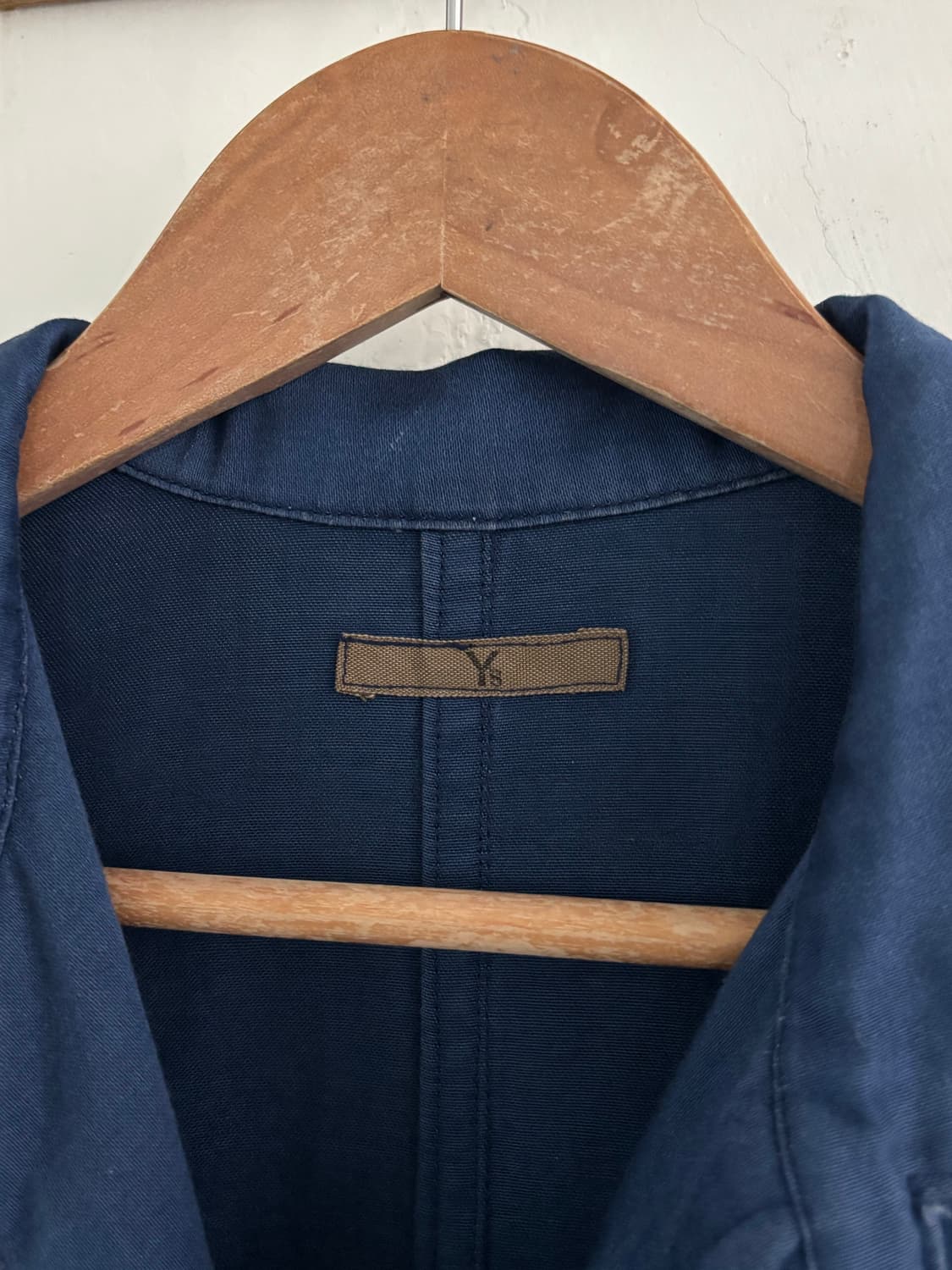 Y’s 요지야마모토 90’s 블루 롱 코튼 자켓 상품이미지4