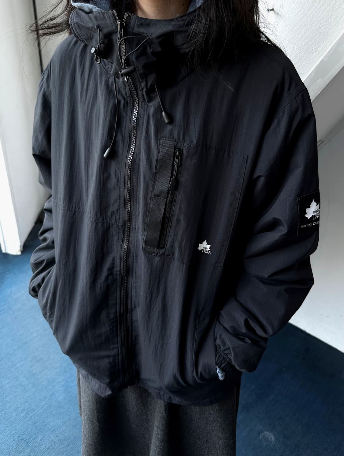 Inner fleece washed nylon utility parka 상품이미지9