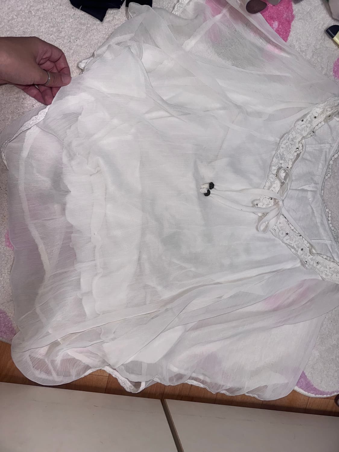 빈티지 엔젤코어🪽케이프 블라우스 상품이미지6
